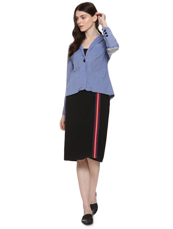 contrast patch button detail casual blazer - 16507452 - Zoom Image - 4