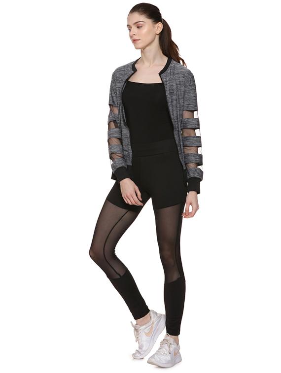contrast mesh detail jacket - 16507499 - Zoom Image - 4