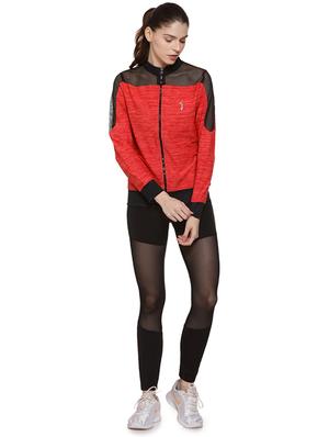 mesh detail mock neck jacket - 16507502 - Standard Image - 4