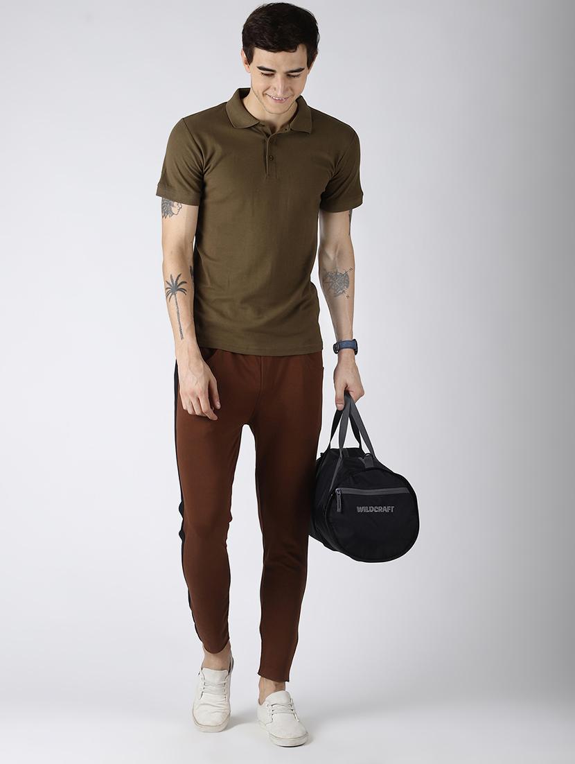 brown side striped full length track pant - 16507506 - Zoom Image - 4