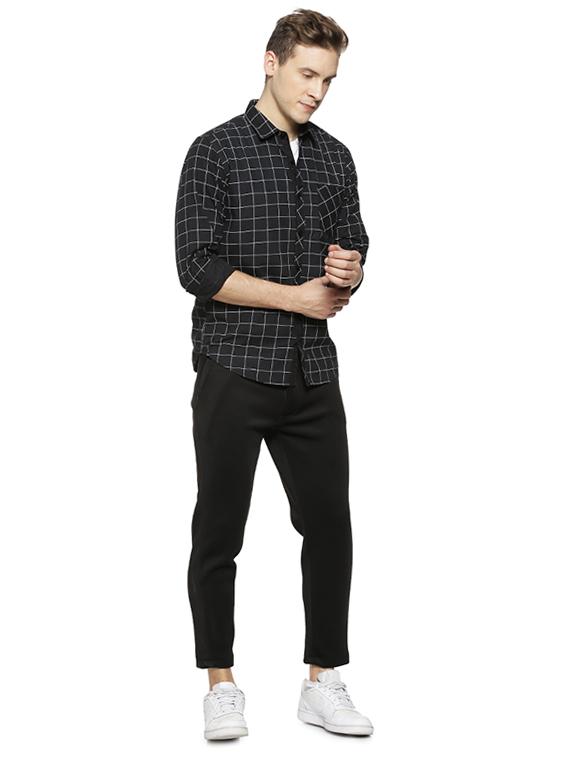 black checkered casual shirt - 16508646 - Zoom Image - 4