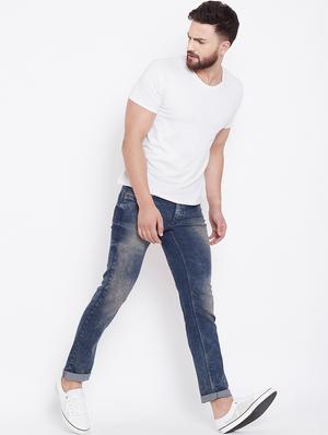 blue heavy washed denim jeans - 16509335 - Standard Image - 4