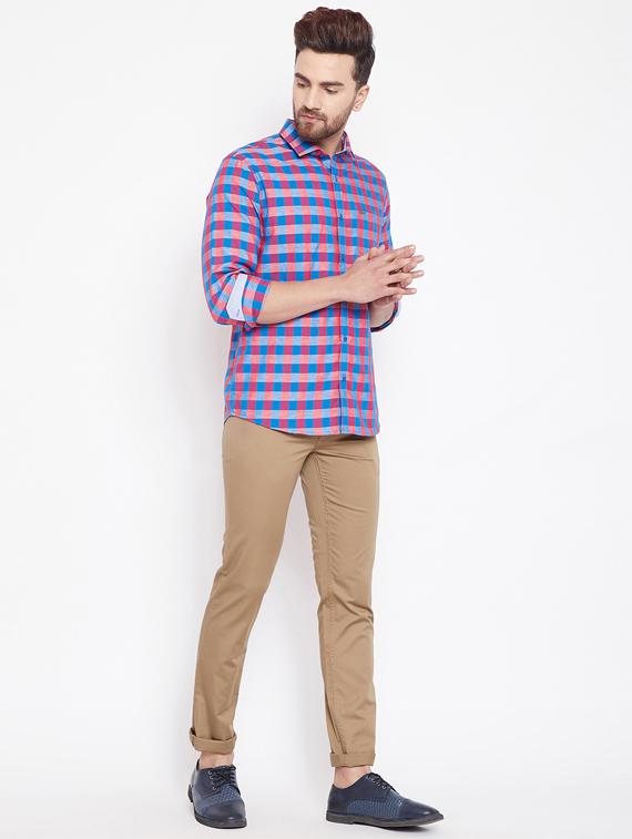 beige solid chinos - 16509360 - Zoom Image - 4
