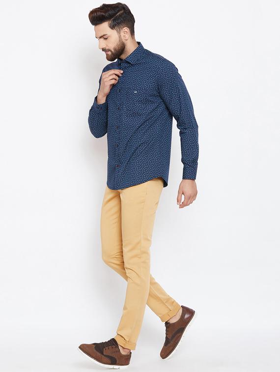 gold solid chinos - 16509363 - Zoom Image - 4