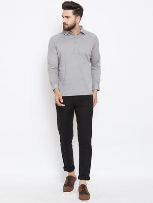 black solid chinos - 16509367 - Standard Image - 4