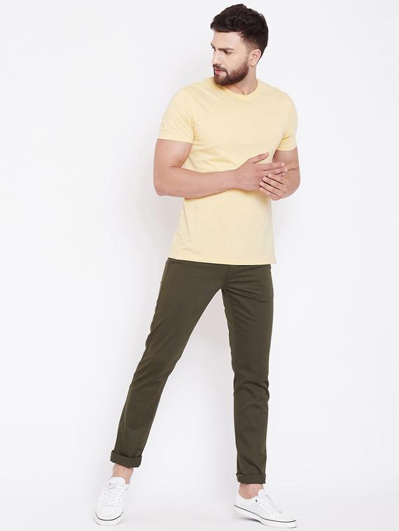 green solid chinos - 16509370 - Zoom Image - 4