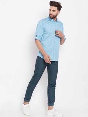 blue checkered chinos - 16509380 - Standard Image - 4