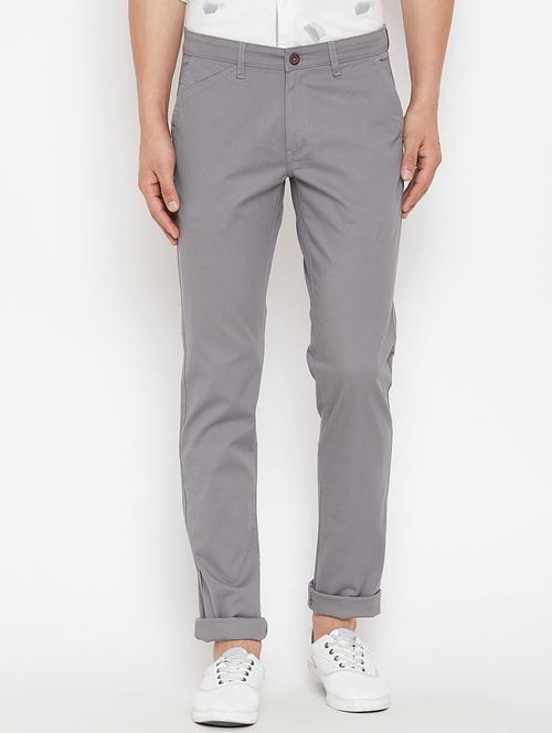 grey solid chinos - 16509382 - Standard Image - 1
