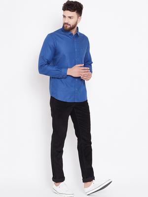 black solid corduroy casual trouser - 16509403 - Standard Image - 4