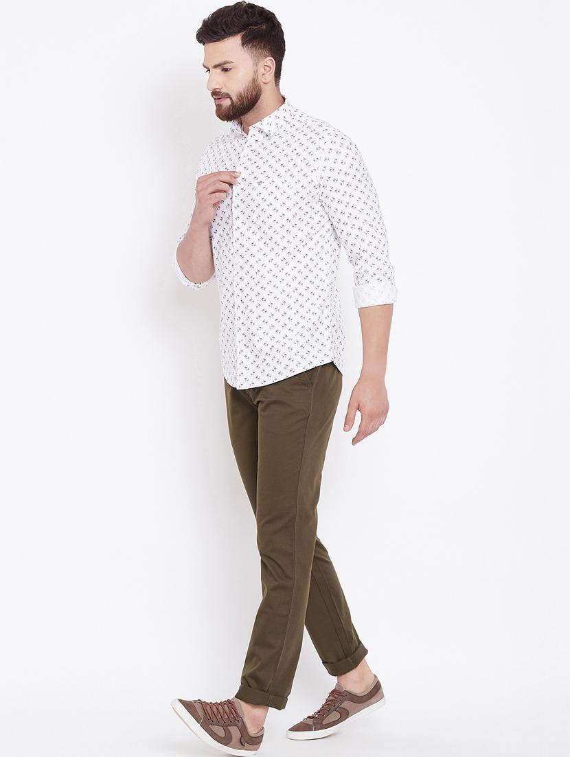 brown solid chinos - 16509416 - Zoom Image - 4
