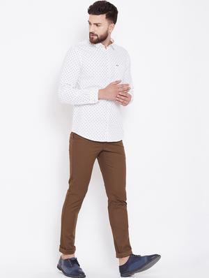 white printed casual shirt - 16509434 - Standard Image - 4