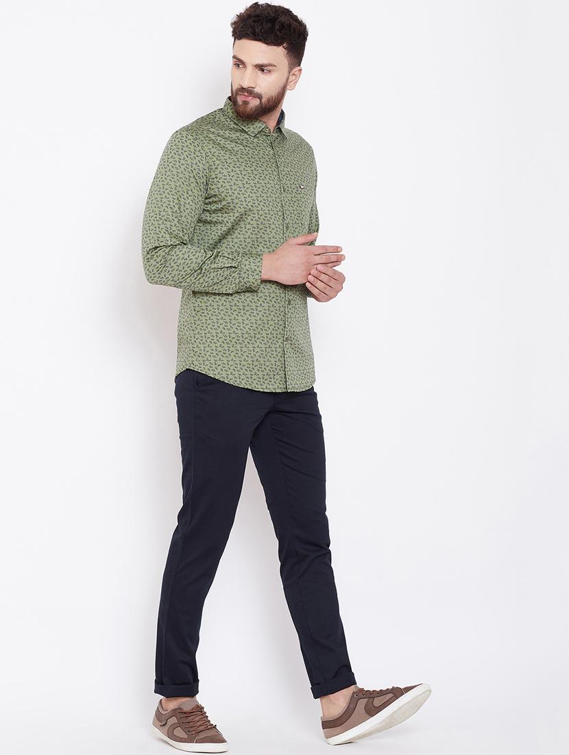 green printed casual shirt - 16509437 - Zoom Image - 4