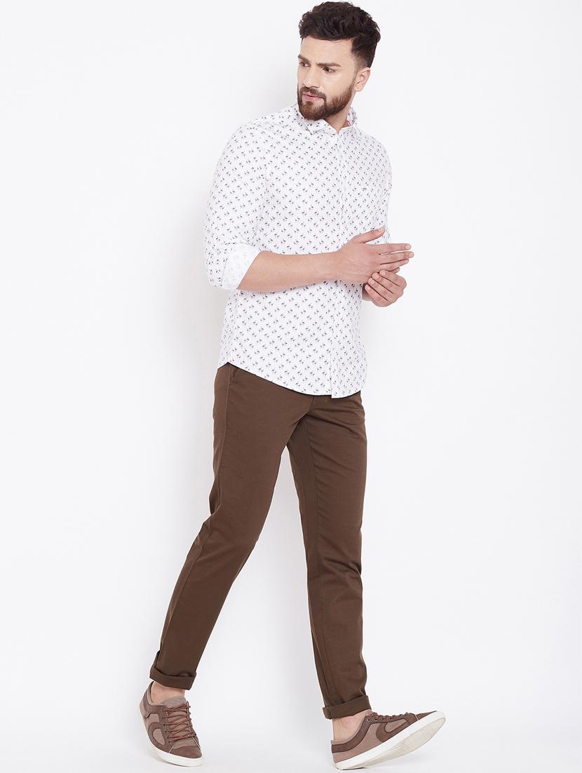 white printed casual shirt - 16509439 - Zoom Image - 4