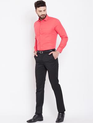 red solid formal shirt - 16509450 - Standard Image - 4