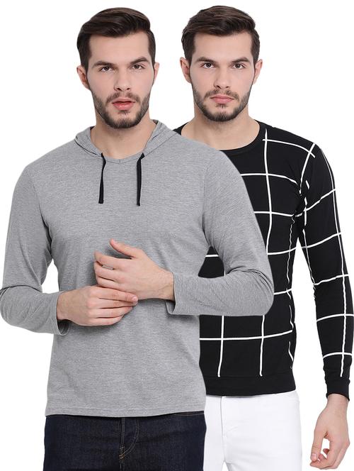 grey and black combo t-shirts - 16509526 - Very Small Image - 1