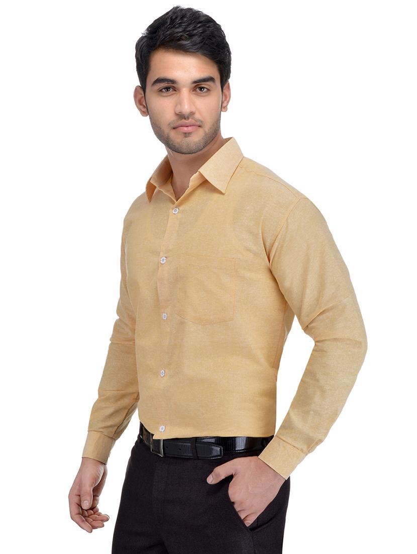 blue and yellow solid combo formal shirts - 16510260 - Zoom Image - 4