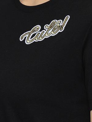 crew neck quirky text tee - 16510827 - Standard Image - 4