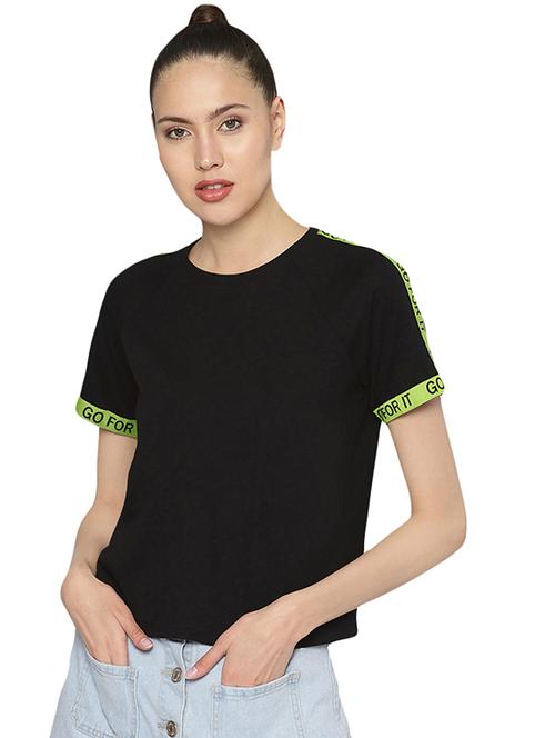 crew neck quirky tape tee - 16510831 - Standard Image - 1