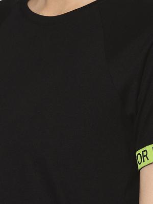 crew neck quirky tape tee - 16510831 - Standard Image - 4