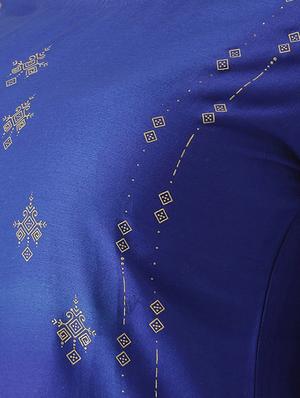 block print silk straight kurta - 16511010 - Standard Image - 4