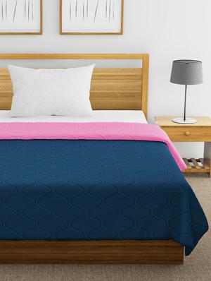 reversible micro polyester 150 gsm solids single bed comforter - 16512480 - Standard Image - 4