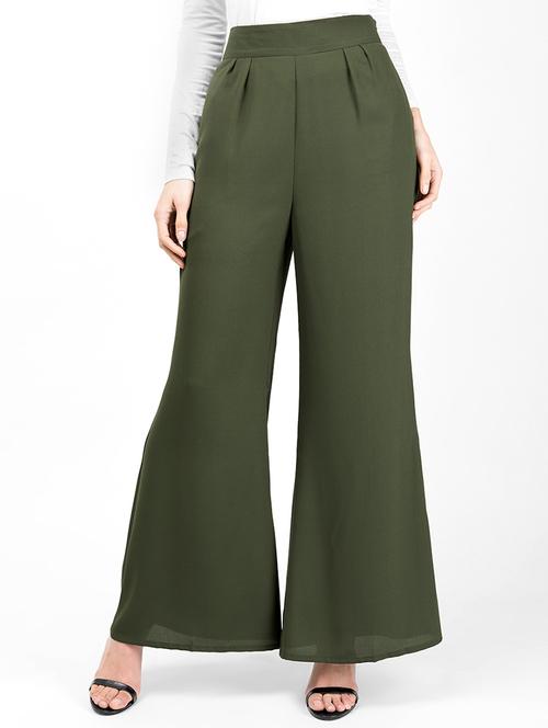 high rise pleated palazzo - 16512864 - Standard Image - 1