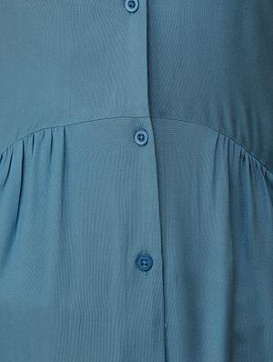 button up gathered hijab dress - 16512892 - Standard Image - 4