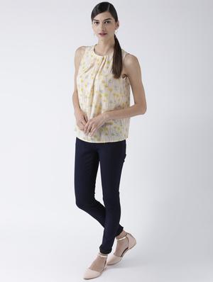 pleated neck floral top - 16513097 - Standard Image - 4