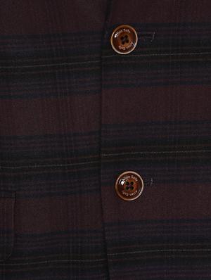 red single breasted checkered casual blazer - 16513419 - Standard Image - 4