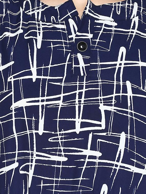 printed a-line ethnic dress - 16513447 - Zoom Image - 4