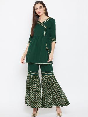ethnic motif printed sharara - 16514886 - Standard Image - 4