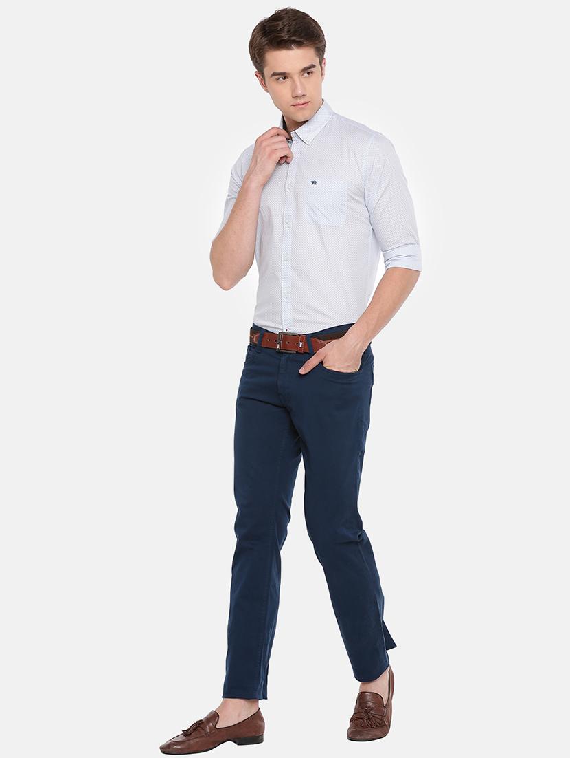 blue printed casual shirt - 16515061 - Zoom Image - 4