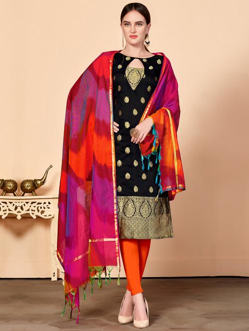 embroidered unstitched suit - 16515570 - Standard Image - 1