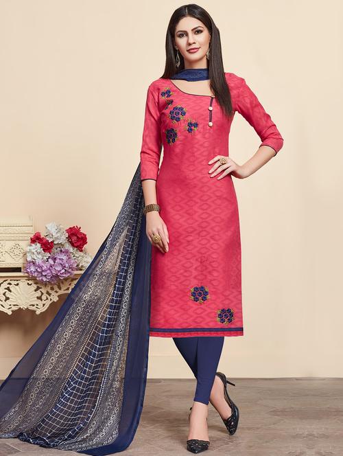 embroidered unstitched suit - 16515576 - Standard Image - 1