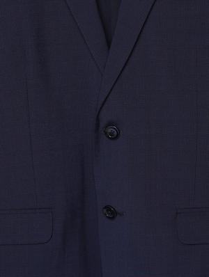 blue single breasted checkered suit - 16516111 - Standard Image - 4