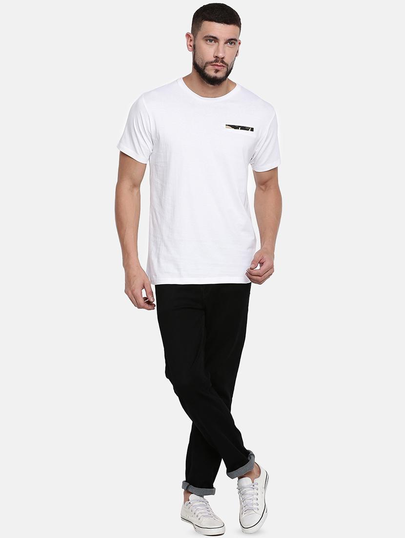 white solid pocket t-shirt - 16516982 - Zoom Image - 4
