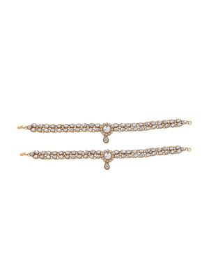 white gold plated payal - 16517046 - Standard Image - 4