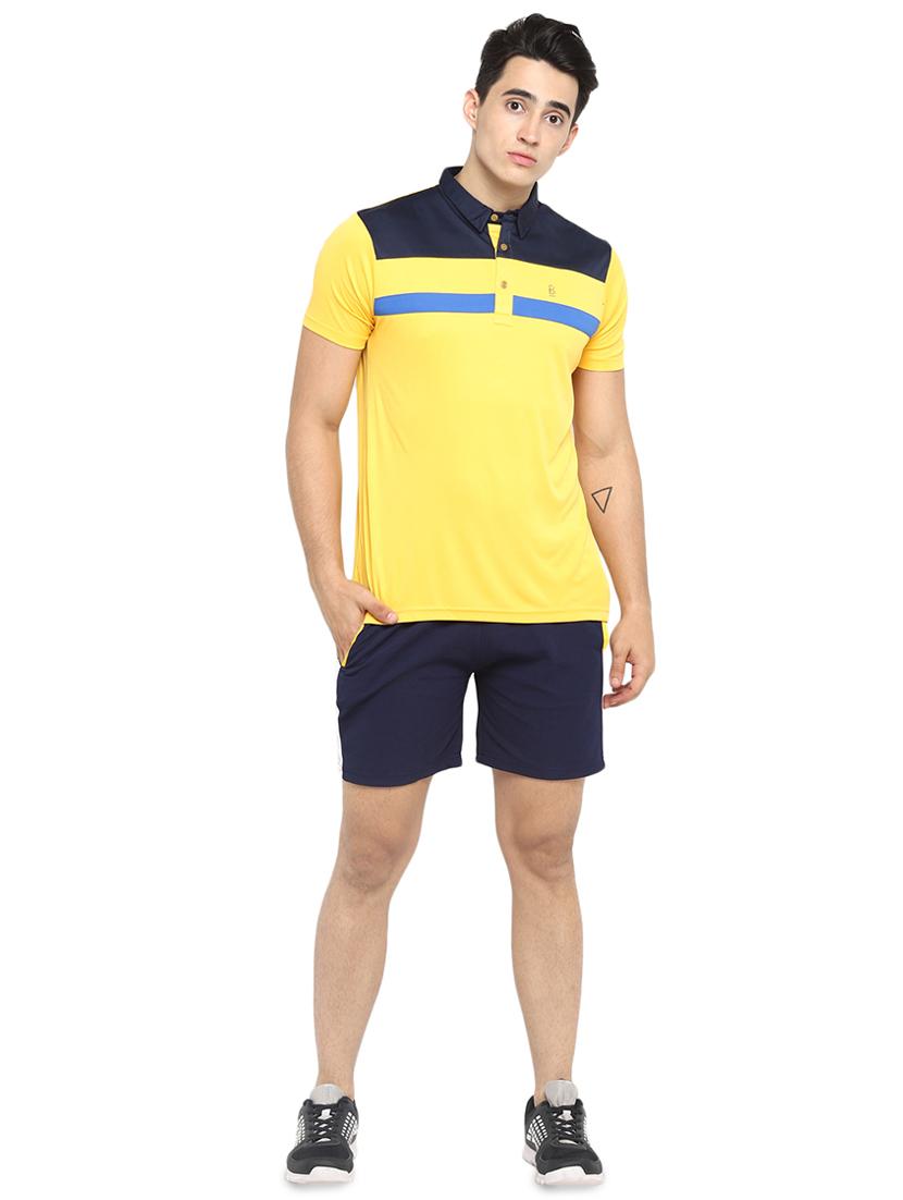 yellow cut & sew collared t-shirt - 16517940 - Zoom Image - 4