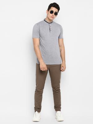grey solid t-shirt - 16517951 - Standard Image - 4