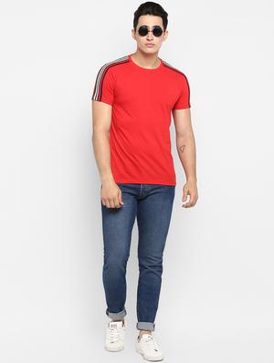 red side taped t-shirt - 16517954 - Standard Image - 4