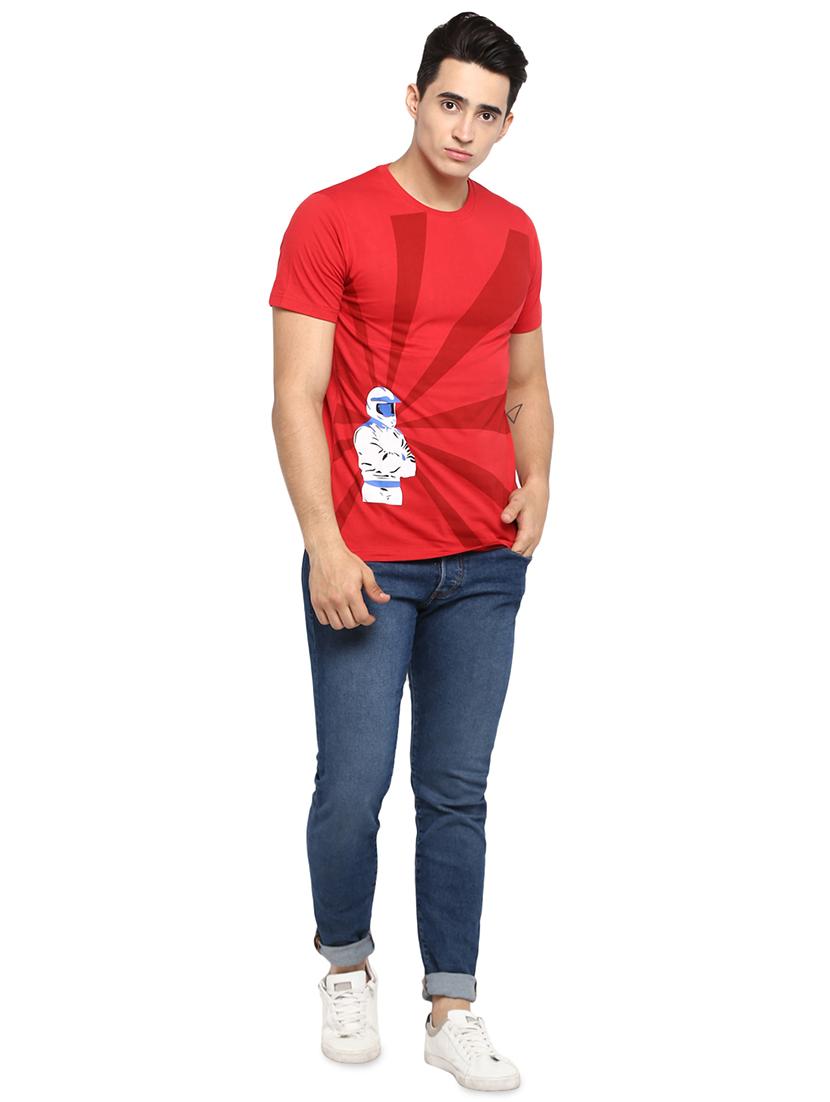 red printed t-shirt - 16517955 - Zoom Image - 4