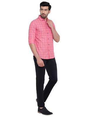 pink checkered casual shirt - 16518031 - Standard Image - 4