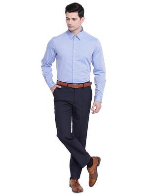 blue printed formal shirt - 16518046 - Standard Image - 4