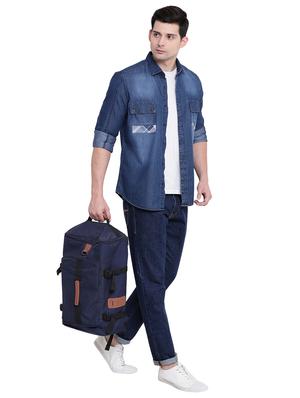 blue denim casual shirt - 16518063 - Standard Image - 4