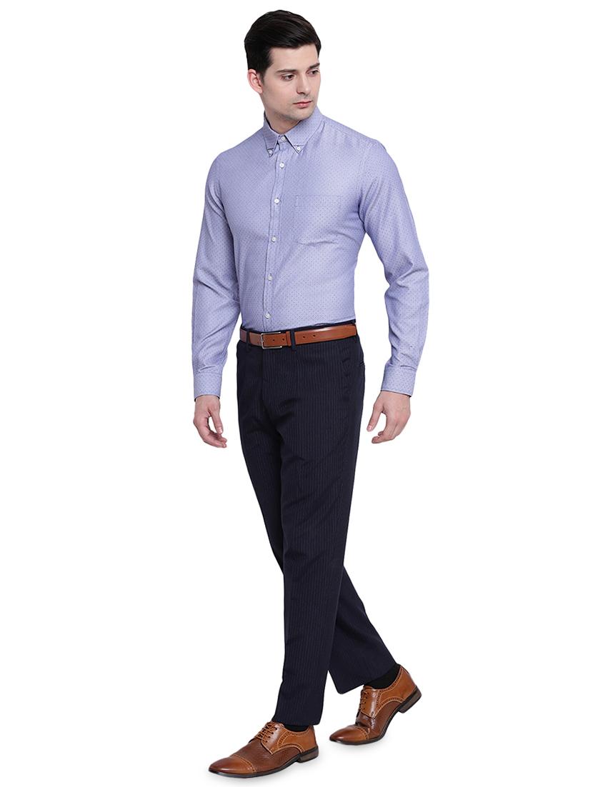 blue printed formal shirt - 16518179 - Zoom Image - 4