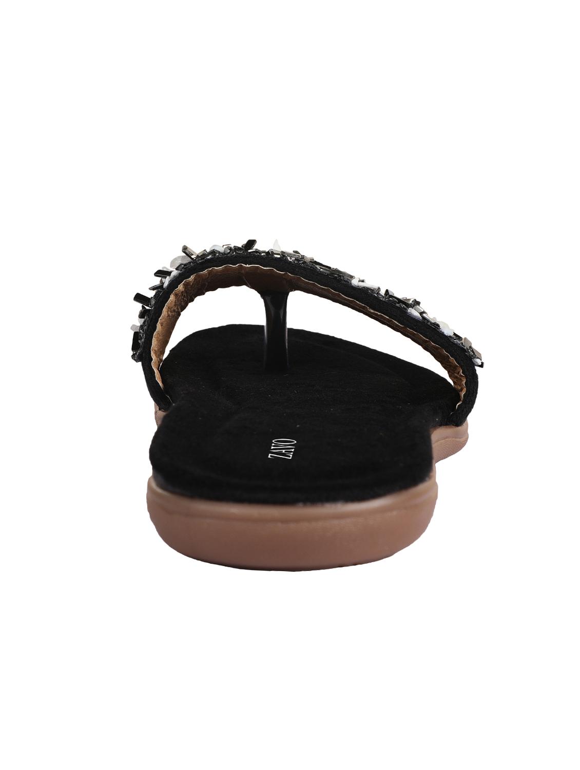 black slip on sandals - 16518639 - Zoom Image - 4