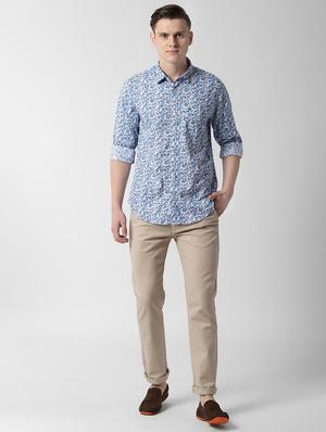blue printed casual shirt - 16518875 - Standard Image - 4