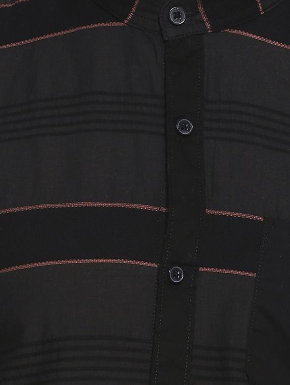 grey striped casual shirt - 16519221 - Zoom Image - 4