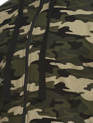 green camouflage print casual jacket - 16519237 - Standard Image - 4