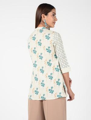 printed straight kurti - 16520040 - Standard Image - 4